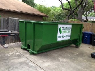 Canyon Lake commercial construction dumpster